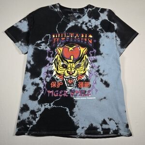 WU-TANG CLAN "Tiger Style" Black Blue Tie-Dye Tee (2021) Size S/M